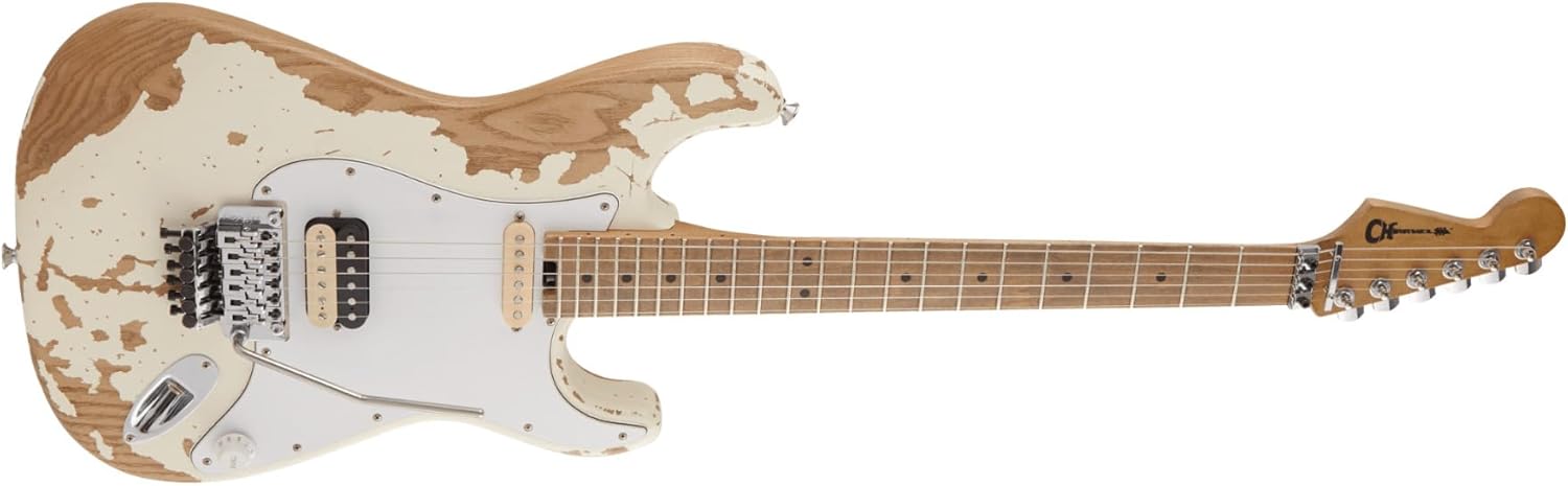 Charvel Super-Stock SC1 Artist Signature Limited-edition Henrik Danhage Electric Guitar - White Relic