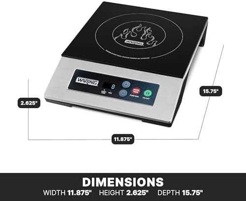 Waring Commercial Light-Duty Commercial Induction Range, 120V, 1800W