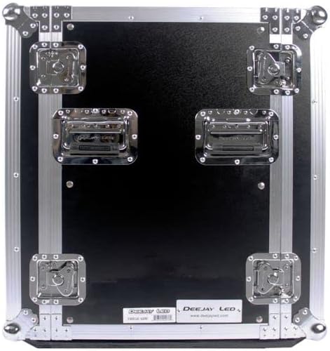 TBH14UADW Fly Drive DJ Amplifier Case Durable Rack w/Heavy Duty Castor Wheels 14u-Space Height 18-IN Standard Depth Electronics Equipment Safe Travel Designed Spring Load Retract Handle