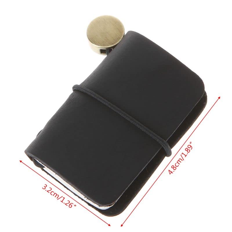 MVNOIRE Portable Leather Travel Book Mini Journal Booklet Handmade Cover With Insert Brochure Creative Accessories Writing Gifts For Men