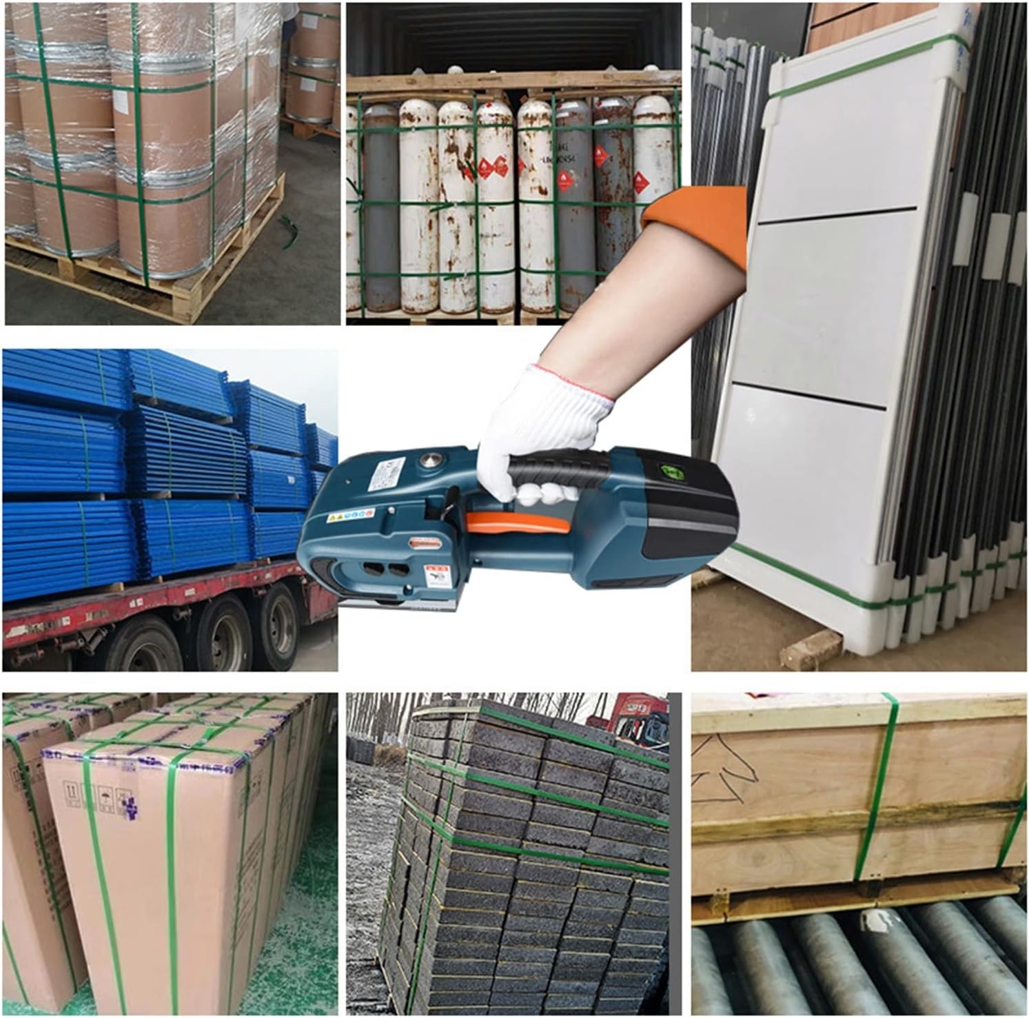 Portable Electric Strapping Machine With 2 Batteries JDC 13mm To 16mm Automatic Packaging Tool For PET PP Belt with Efficiency(JDC16mm)