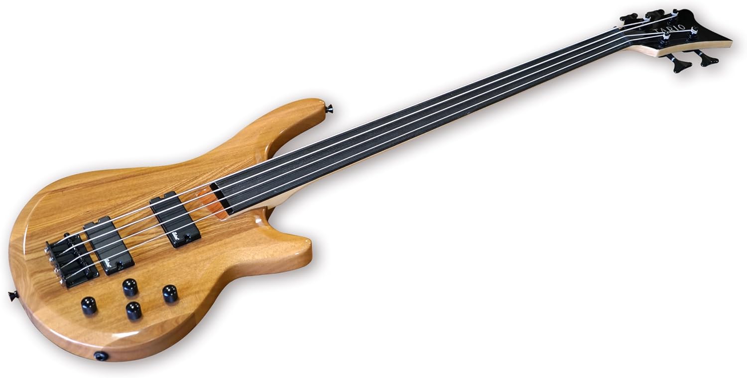 TARIO Fretless 4 String Electric Bass Bolt_On Maple Neck,basswood Body