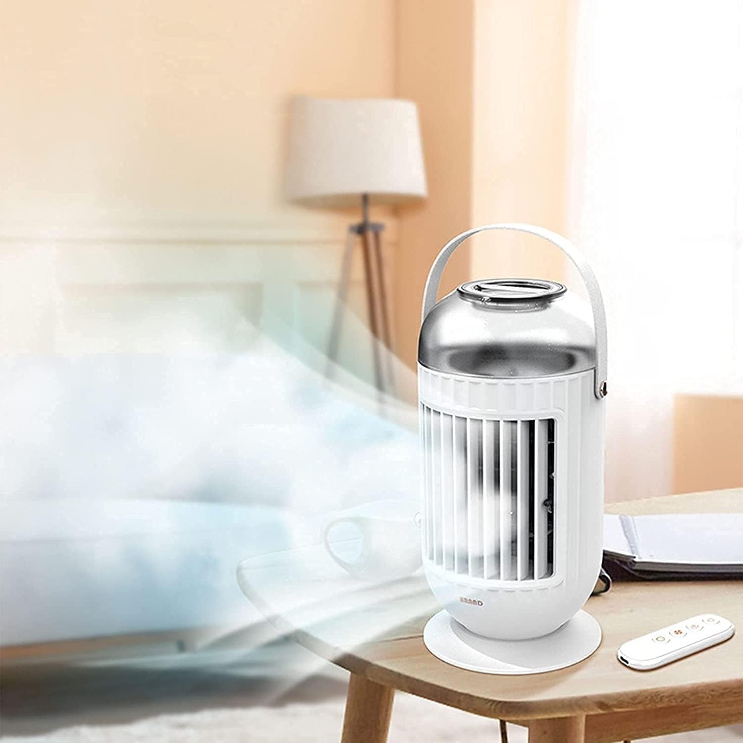 Mini Air Conditioner Fan, Portable Desktop Cooling Fan, Personal Table Air Conditioner Fan for Small Room Office Camping