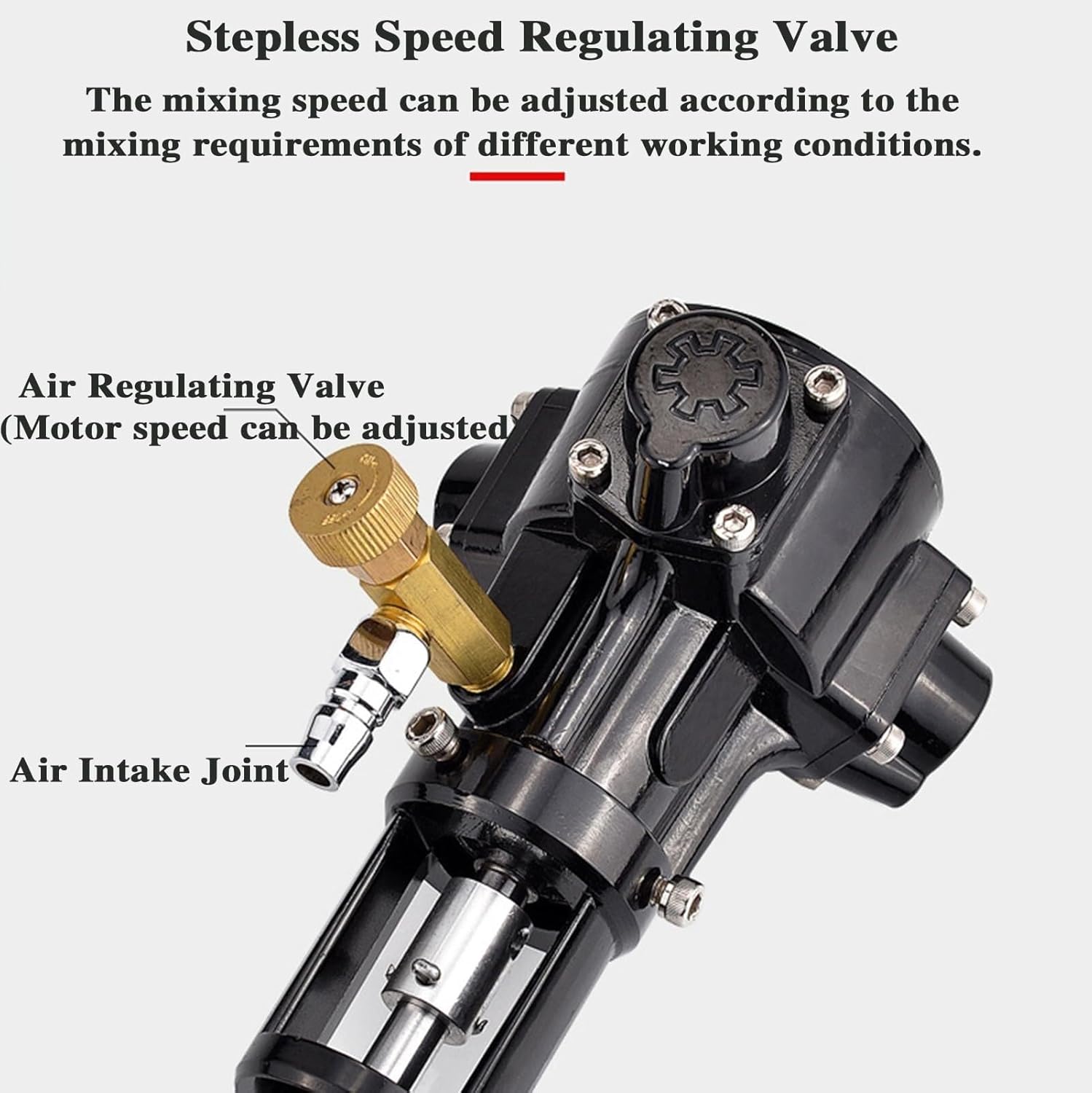 Pneumatic Paint Mixer Machine, 5 Gallon 1/8HP Air Agitator, Coatings Mixing Machine with Stand, for Viscous Liquid Ink Dye