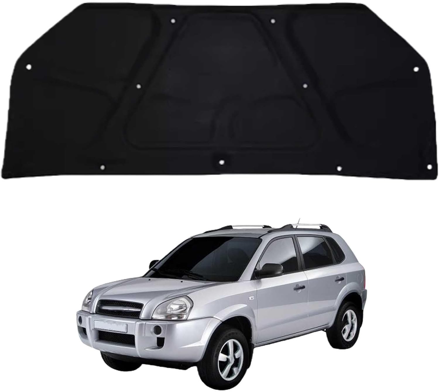 Car Front Hood Engine Sound Pad for Hyundai Tucson 2004-2009, Heat Insulation Cotton Mat Cover Soundproof Car Accessories