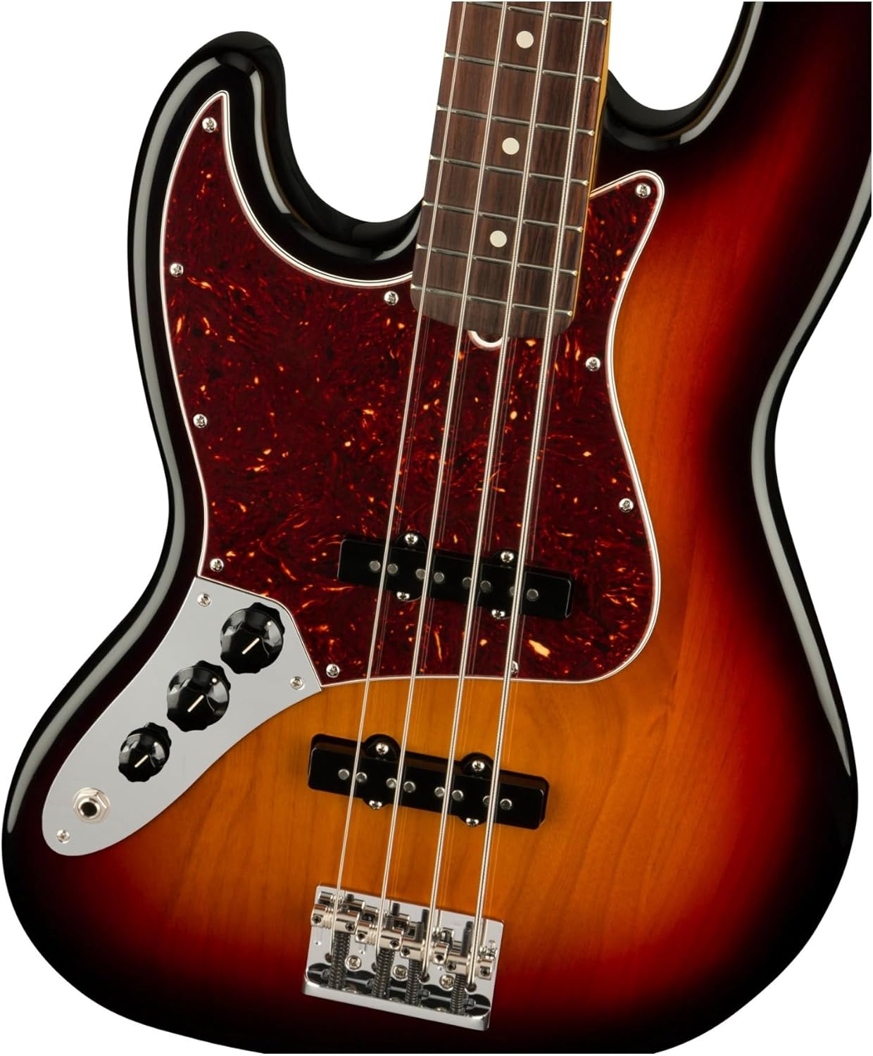 Fender American Professional II Jazz Bass, 3-Color Sunburst, Left-Handed, Rosewood Fingerboard