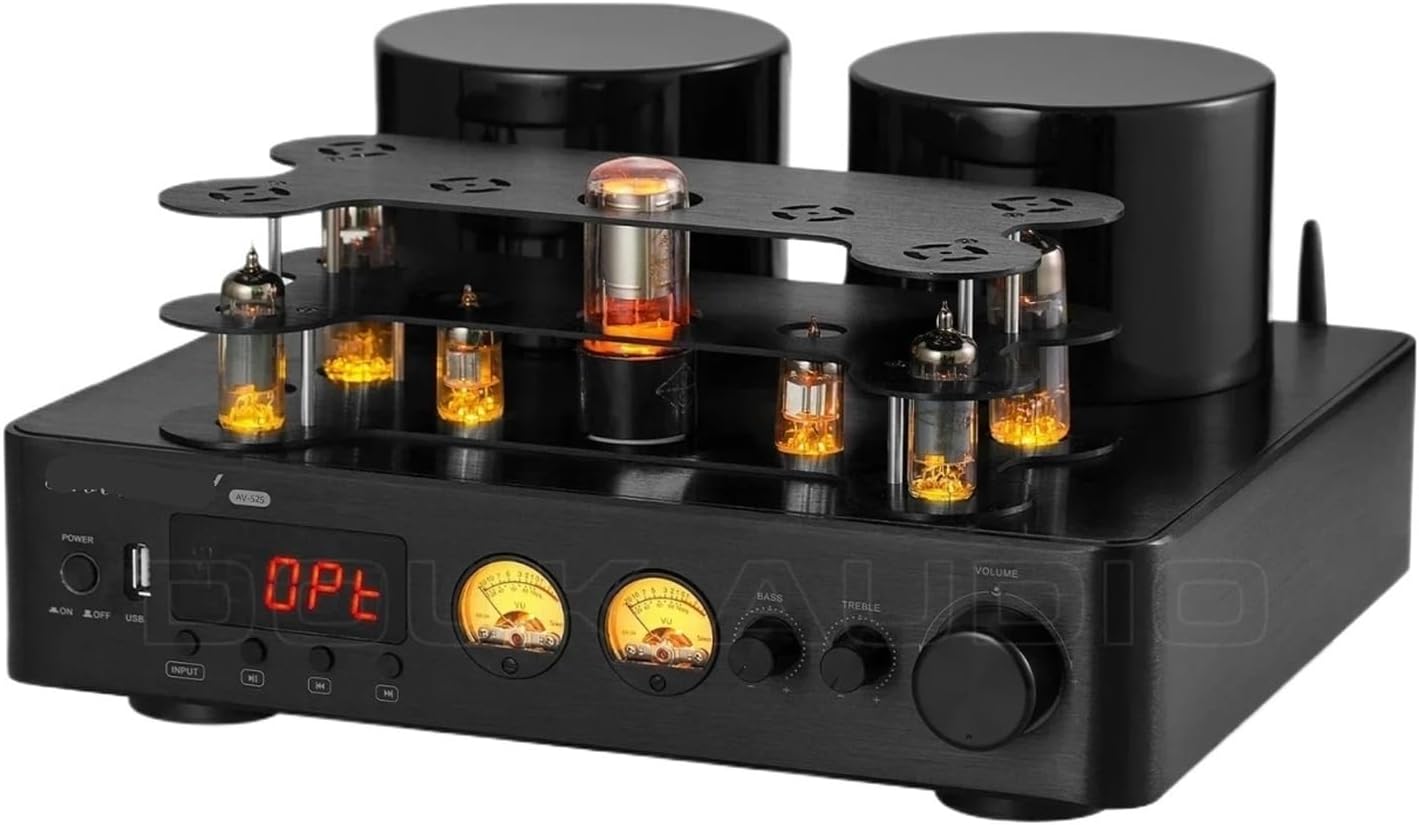 HiFi Hybrid Stereo Tube Amplifier Audio Receiver Coaxial/Optical Power Amplifier U Player