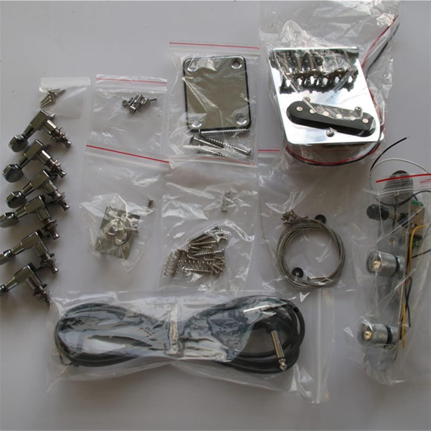 Unfinished Guitar DIY Kit Basswood Body with Rosewood Fingerboard Includes All Mounting Screws Unfinished Guitar Set