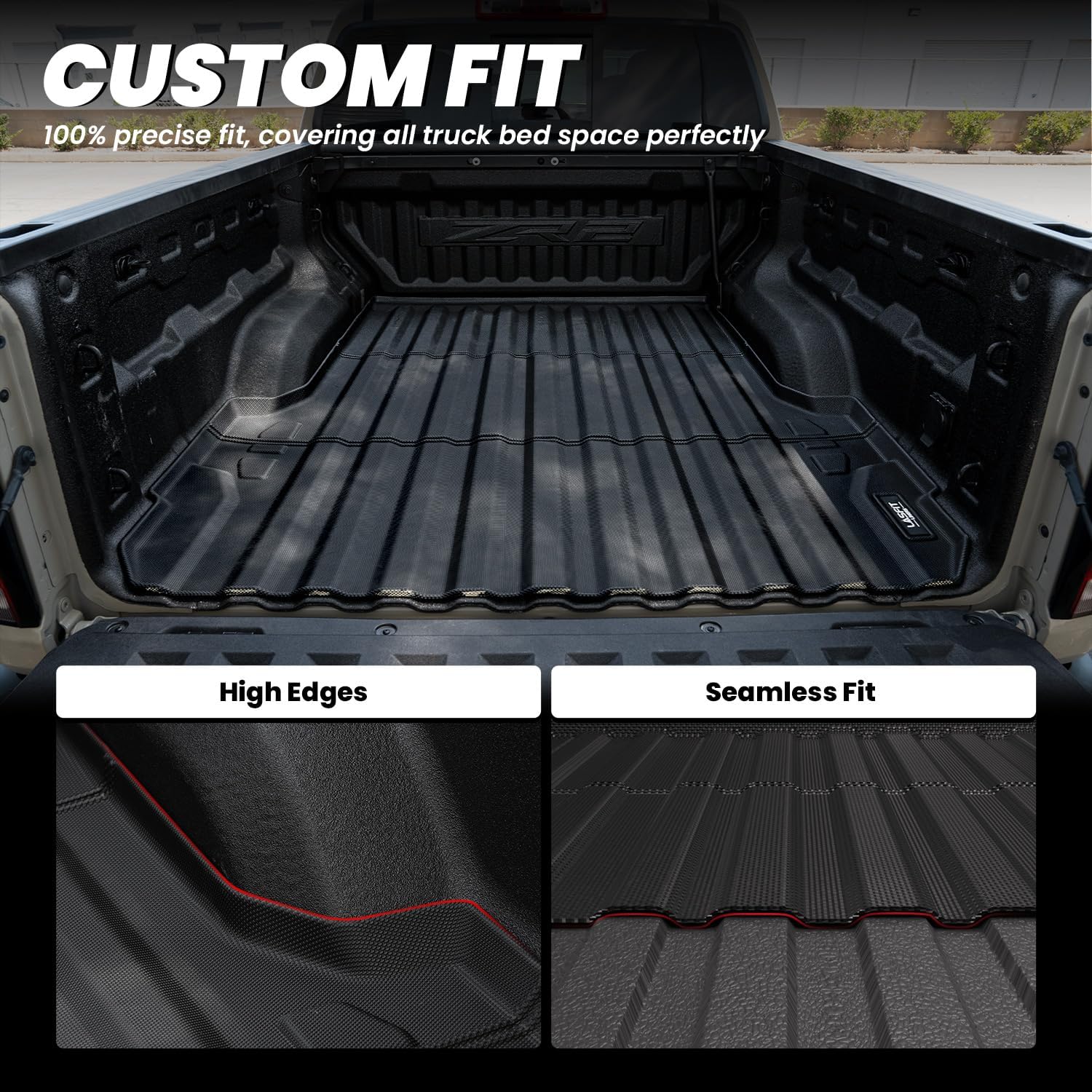 LASFIT Truck Bed Mat Fit for Chevrolet Chevy Colorado/GMC Canyon 2023 2024 2025 2026 5FT Accessories, Vehicle Bed Mat Custom Fit Flush All Weather Protection TPE Pickup Car Bed Cargo Trunk Liner