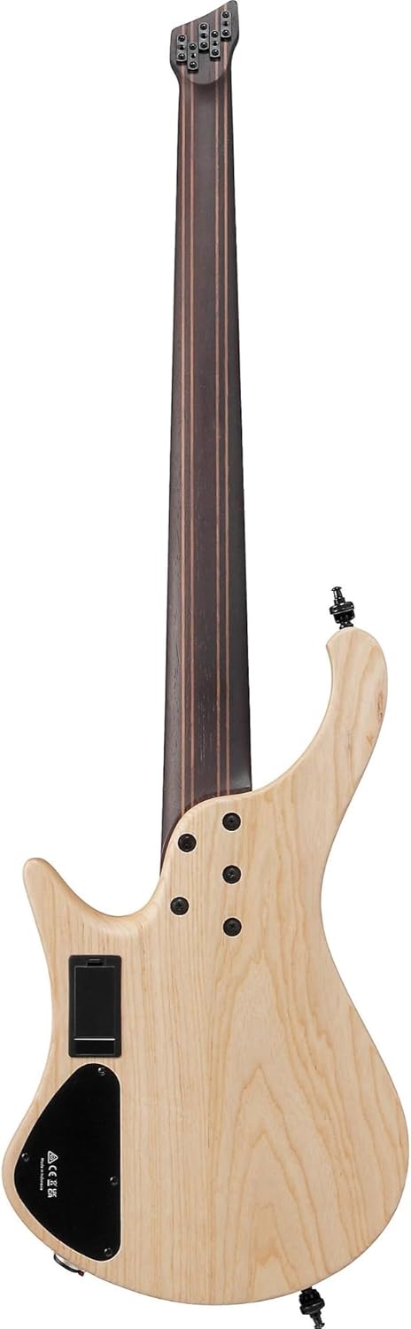 Ibanez EHB1675MS Headless 5-String Bass Guitar, Panga Panga Fingerboard, Natural Flat