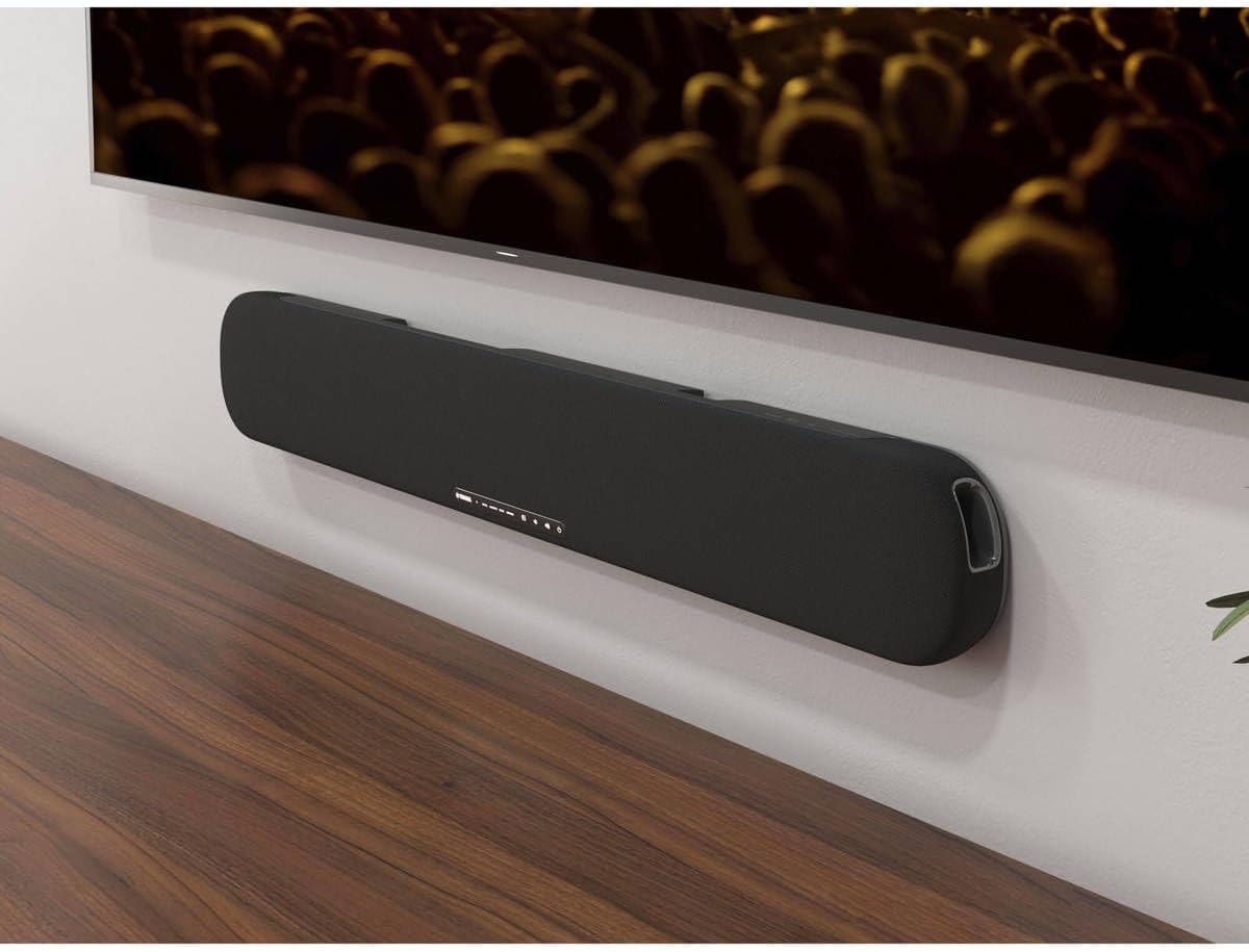 Yamaha Audio SR-B20A Sound Bar with Built-in Subwoofers and Bluetooth, Black