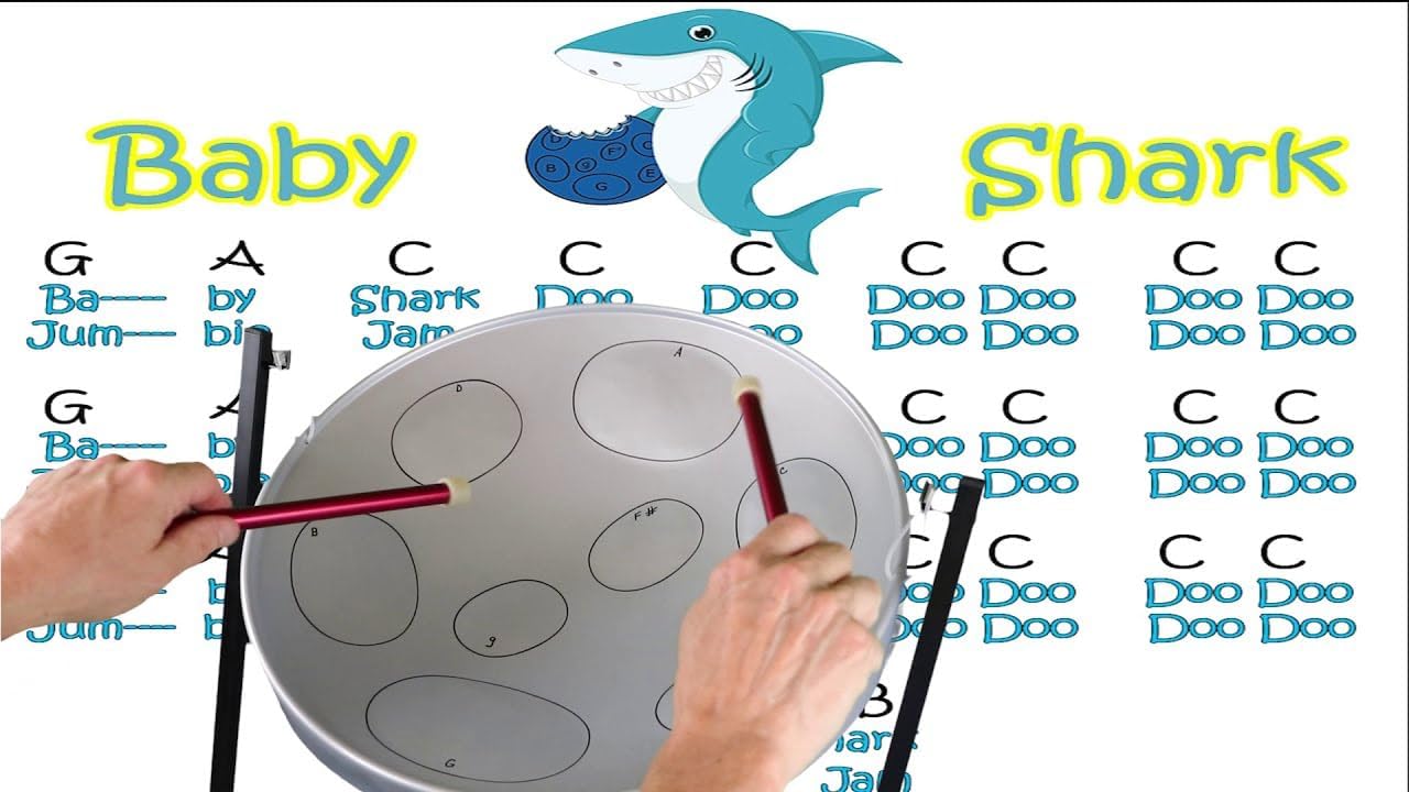 Jumbie Jam Authentic Steel Drum Steel Finish with Tube Floor Stand