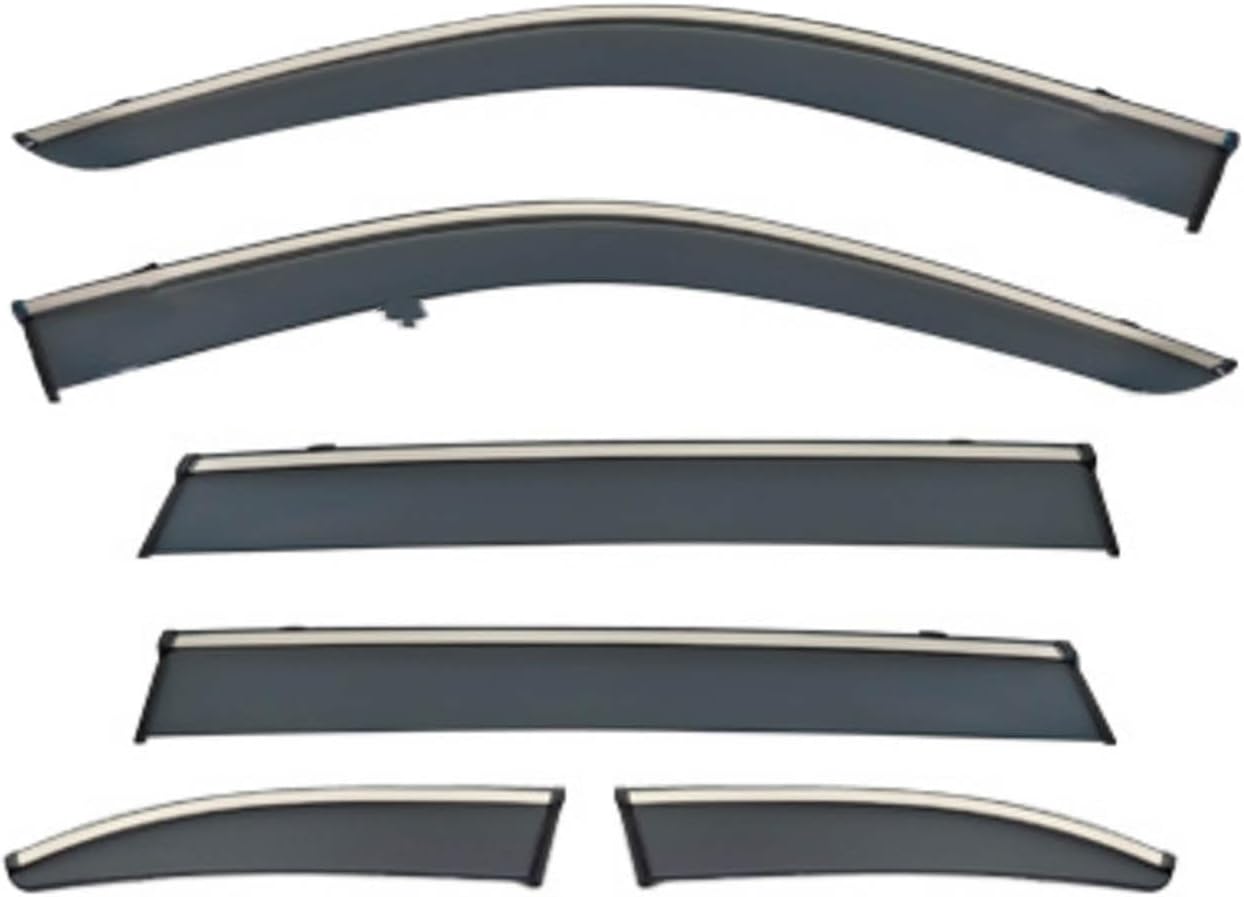 Window Deflectors for Haval H6 MK3 2021+, Sun Rain Guard Window Visors Vent Shades with Bright Stripes Car Accessories,6PCS