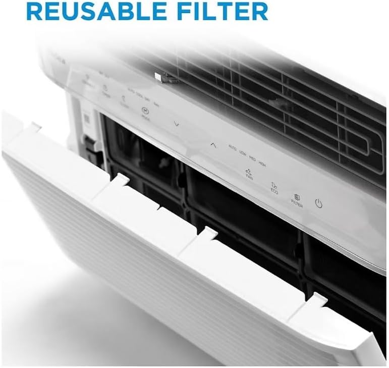 Midea Smart 12,000 BTU 550 Sq. Ft. Window Air Conditioner, 3-in-1 Comfort: get cooling, dehumidification, & fan modes, with Air Directional Louvers MAW12S1JWT-B