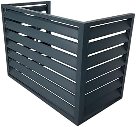 Aluminum Air Conditioner and Heat Pump Cover, Outdoor air Conditioning Protective Cover, Dustproof and Waterproof, Louver Grille dust Cover, Noise Reduction, Suitable for Indoor and Outdoor