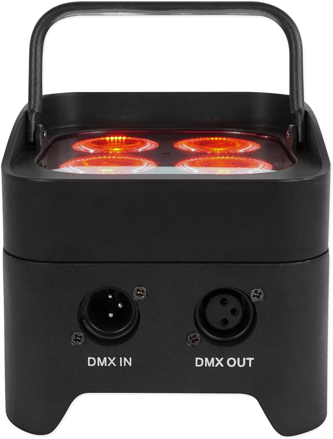 Rockville Best PAR 50 Bundle: (2) Rechargeable Par Can Wash Lights w/Wireless DMX, RGBWA+UV, ROCKFORCE W4 384-Channel Wireless DMX Lighting Controller, MIDI, 3-Items