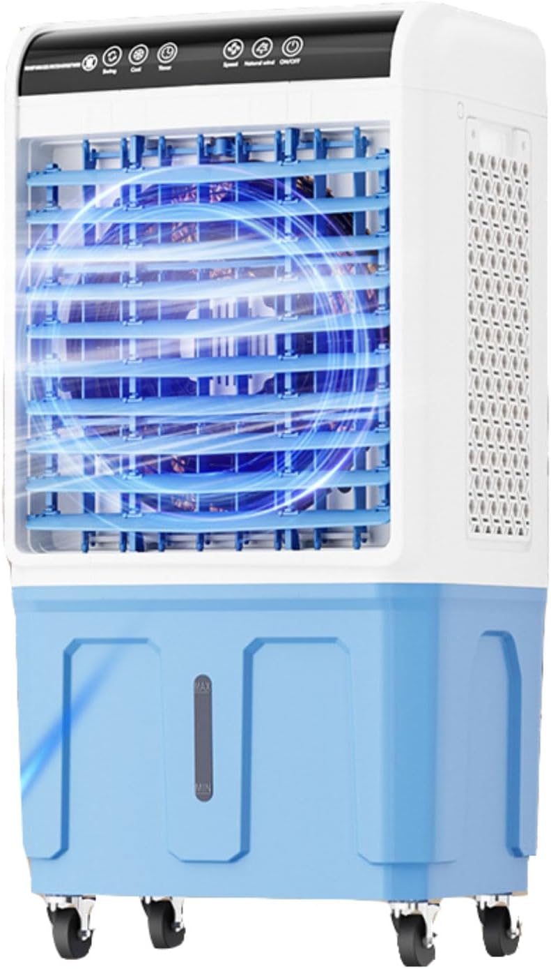 Portable Air Conditioners Cooling AC Unit with 3 Speeds Cooling Fan With Extra Large Water Tank 120° Oscillating and Ice Box Air Cooler Evaporative Air Cooler for Bedroom Kitchen Rooms