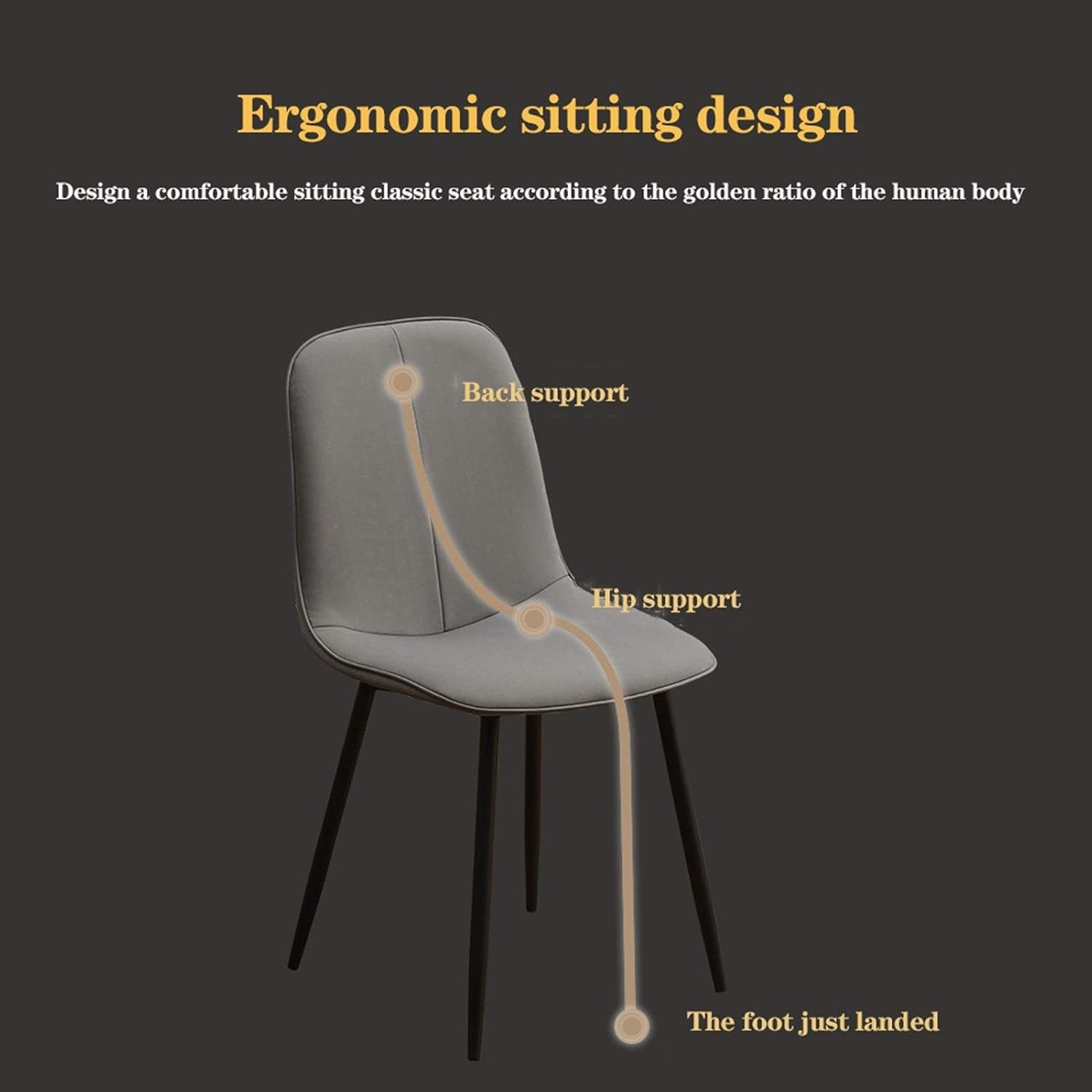 Modern Kitchen Dining Room Chairs Faux Matte Suede Leather Dining Chairs for Living Room Terrace Office Kitchen Lounging (Color : Beige)