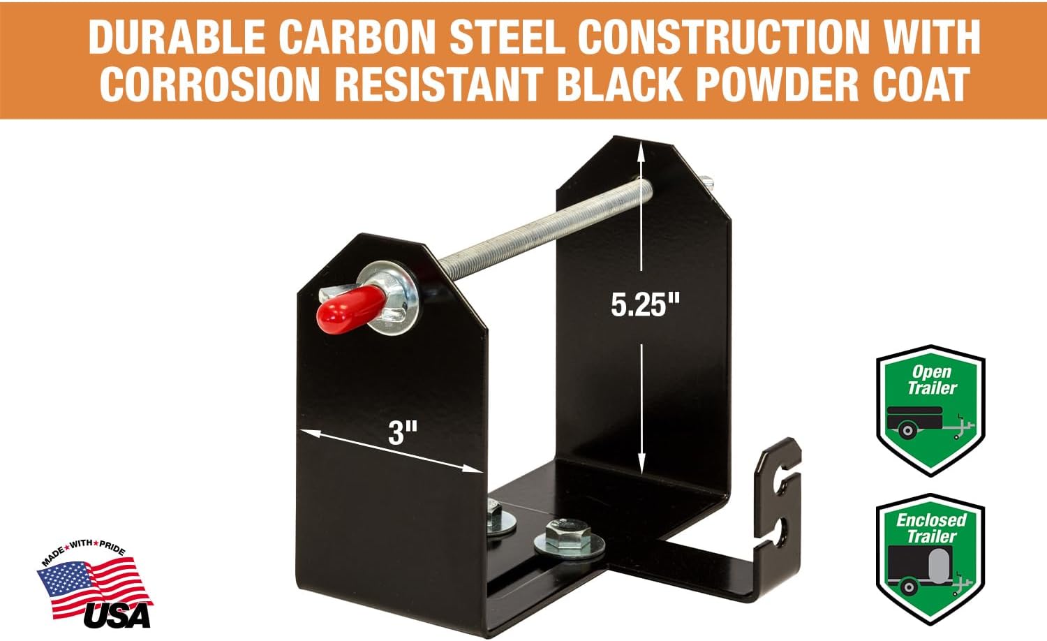 Buyers Products LT40, LT21, LT32,Trailer Rack Kit for Landscaping – Trimmer Rack, Locking Gas Can Holder & Line Spool Bracket for Open or Enclosed Utility Trailers