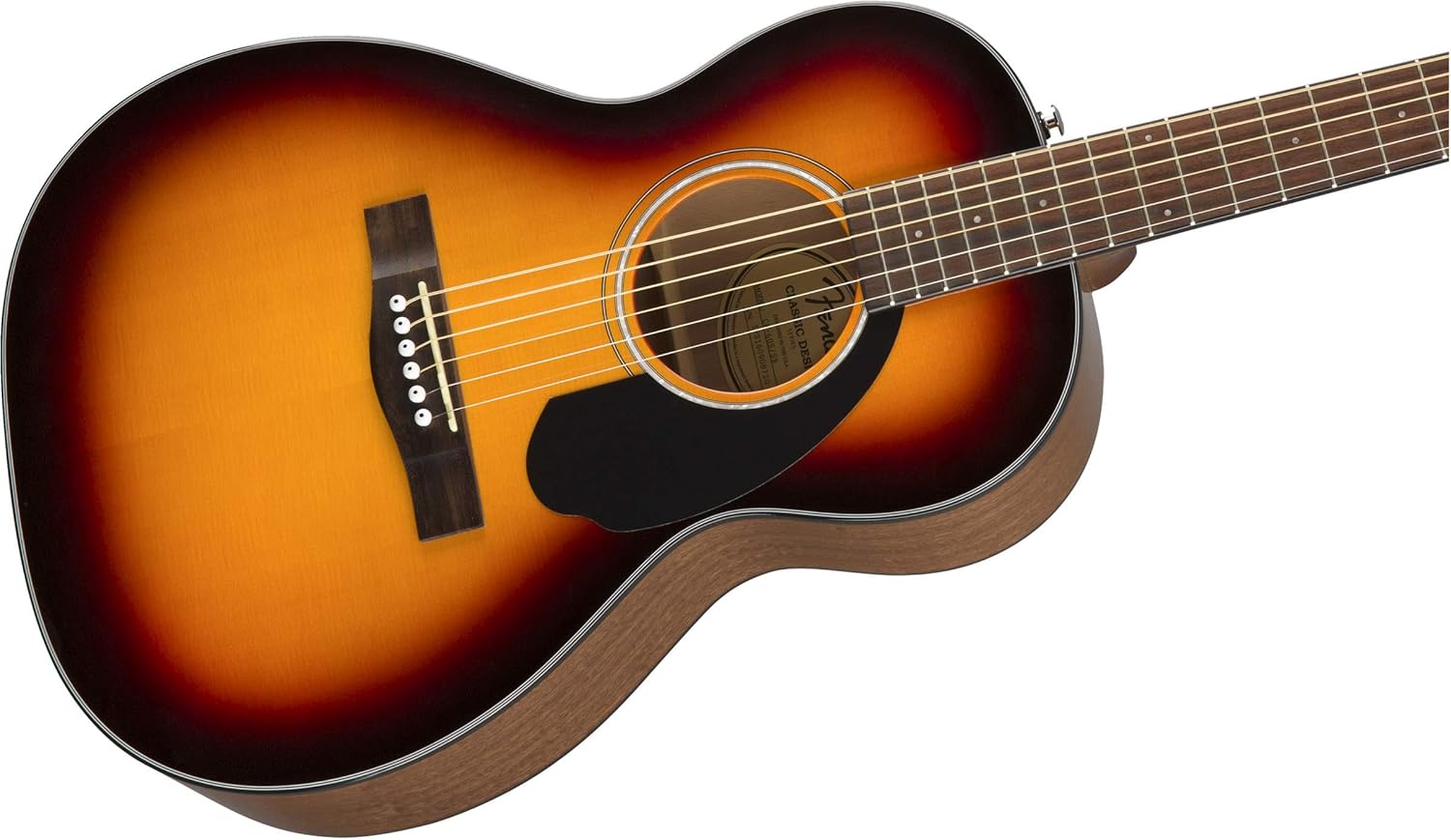 Fender CP-60S Solid Top Parlor Size Acoustic Guitar Bundle with Gig Bag, Tuner, Strap, Strings, Picks, Fender Play Online Lessons, and Austin Bazaar Instructional DVD - Sunburst