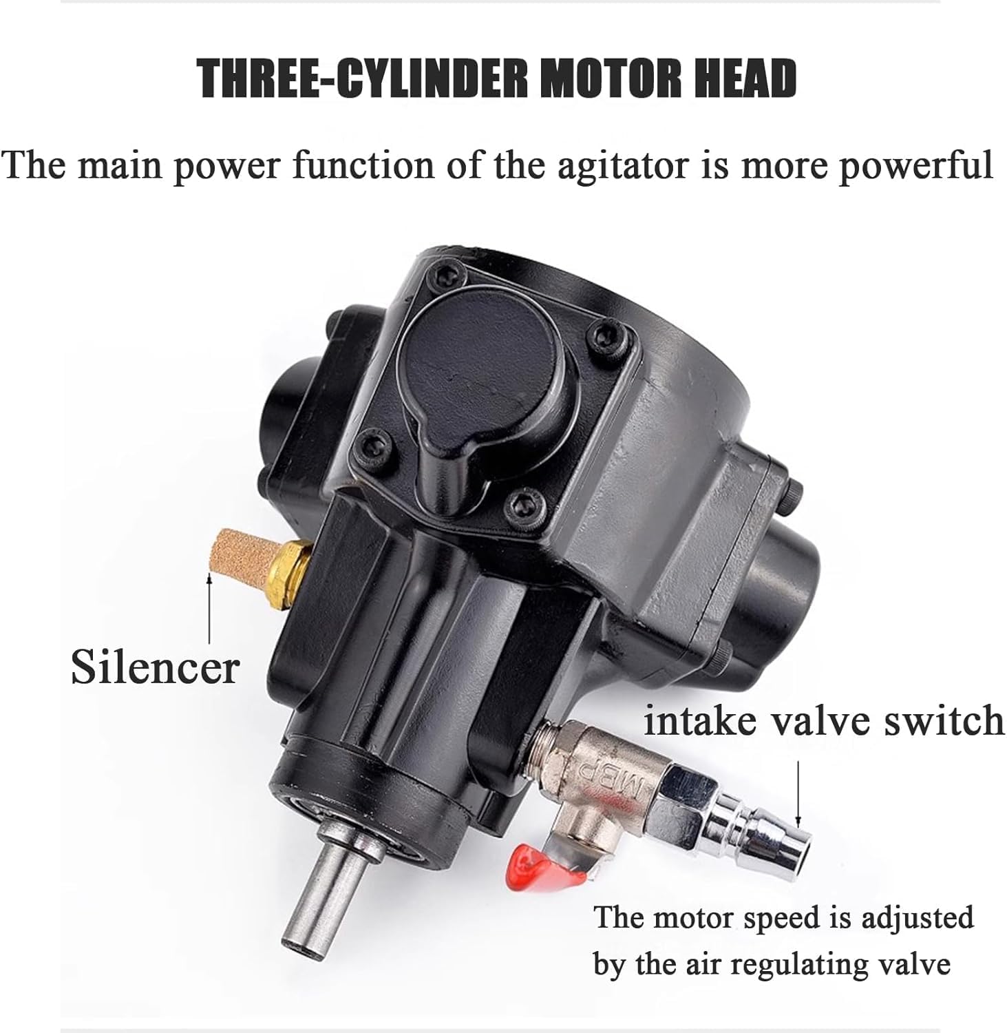 5 Gallon 20L Air Agitator Blender Stirrer, 1/8HP Pneumatic Paint Mixer Machine, Lifting Platform Paint Coating Mixer Stirring Machine, for Ink Dissolver Agitator Paint Coat(