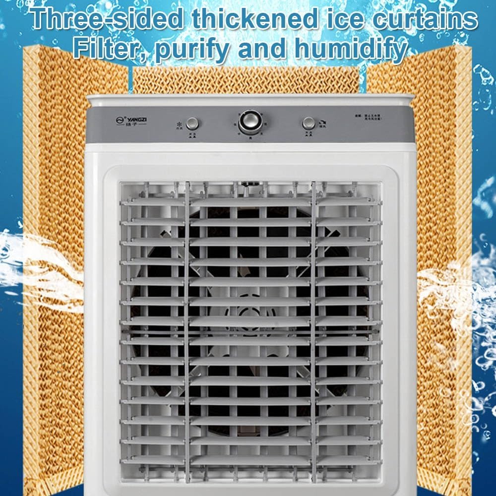 Generic Evaporative Air Cooler, Swamp Cooler With 9 Gal Tank, Portable Air Conditioner For Garage, Yard, Air Cooler Cooling Fan With Universal Wheel