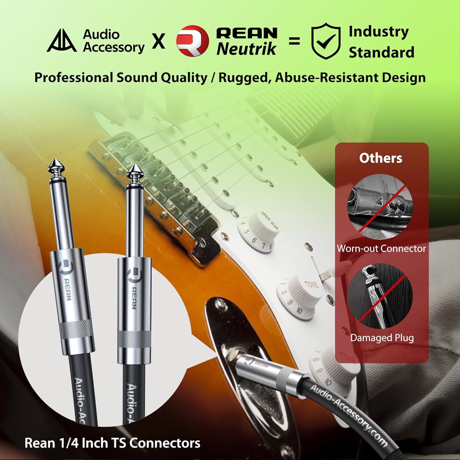 Guitar Patch Cables 6 Inch 4 Pack with Guitar Cable 100 ft