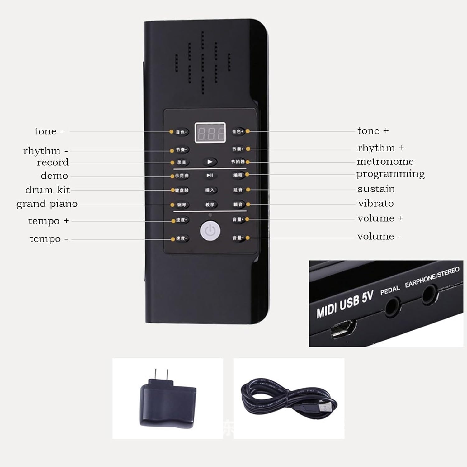 Portable 88-Key Roll Up Piano, Silicone Keyboard, Built-in Speaker, MIDI Support, USB Rechargeable, for Beginners and Travel