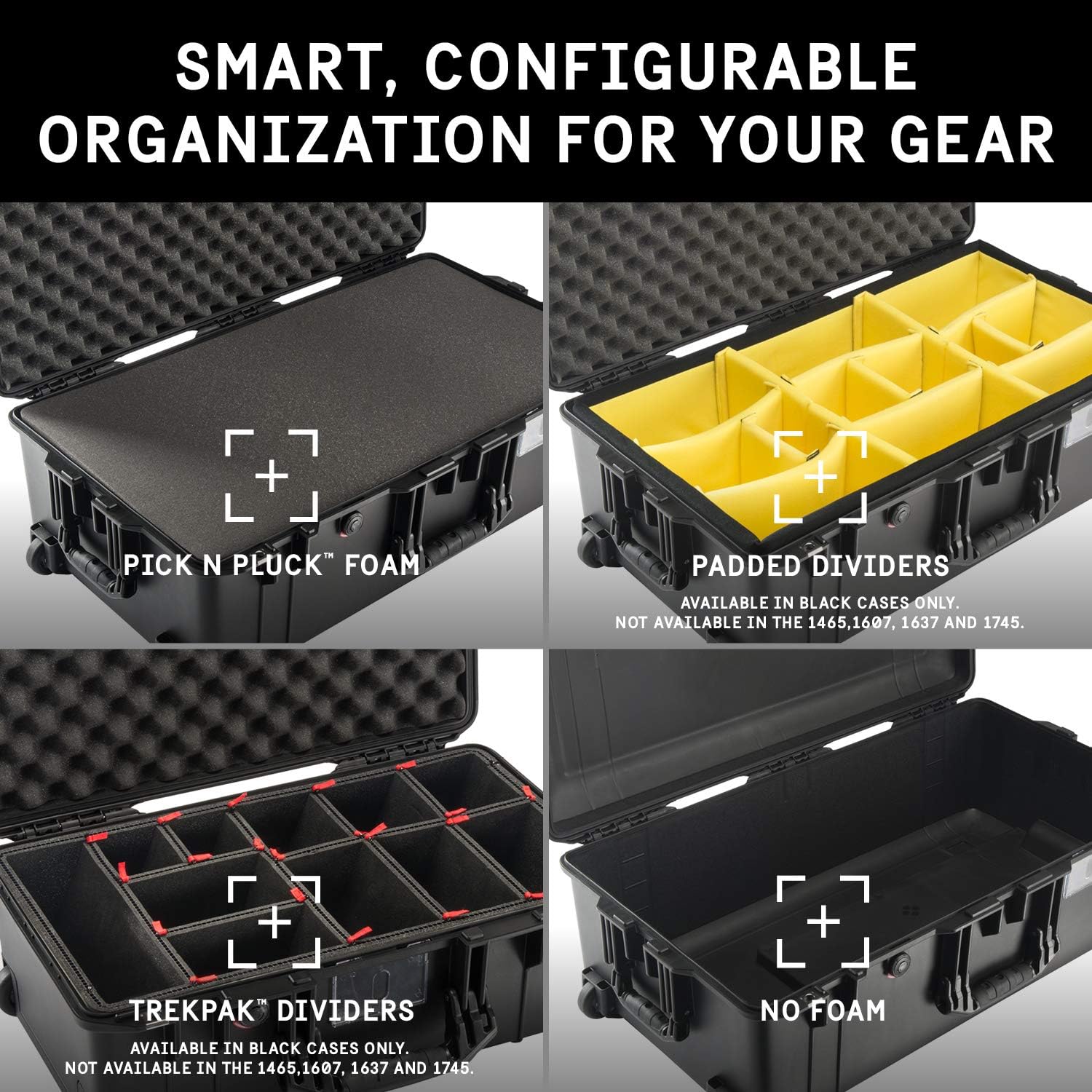 Pelican Air 1615 Case With TrekPak Dividers (Black)