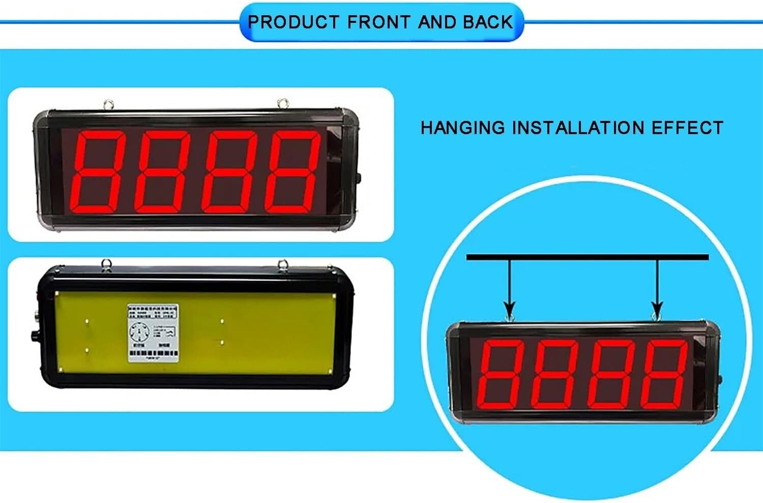 Digital Counter Led Production Line Counting Screen, Foot Pedal Red Display 0-9999 4 Digits, for Factories, Assembly Lines, Airports, and Stations, Breeding Farm, Conveyor Belt