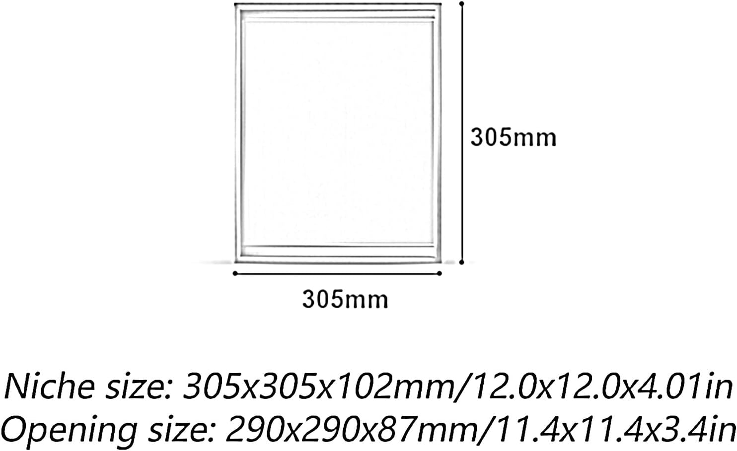 Shower Niche, Brushed Stainless Steel Shower Niche - Square Bathroom Shelf for Organizing Shampoo & Toiletries, 24