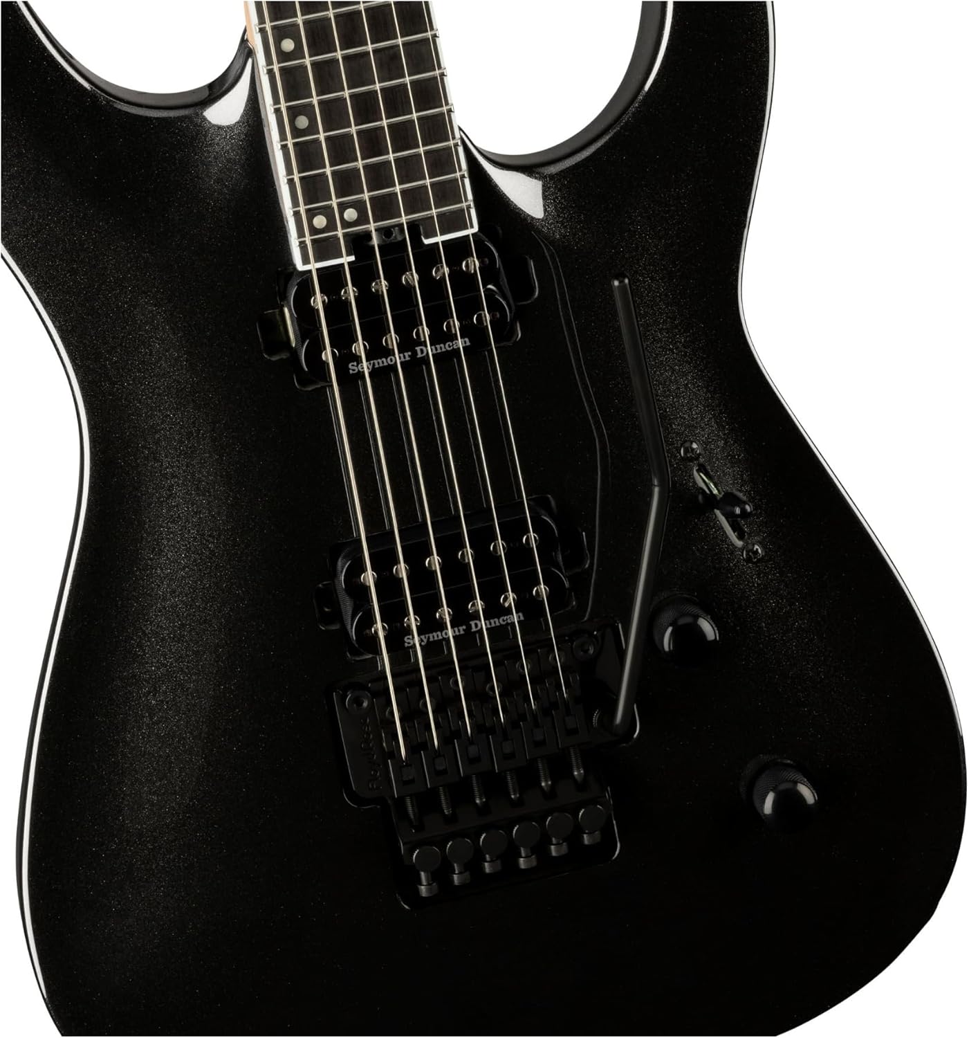 Jackson Pro Plus Dinky DKA Electric Guitar (Metallic Black) Bundle with Jackson Heavy Duty Hardshell Case (2 items)