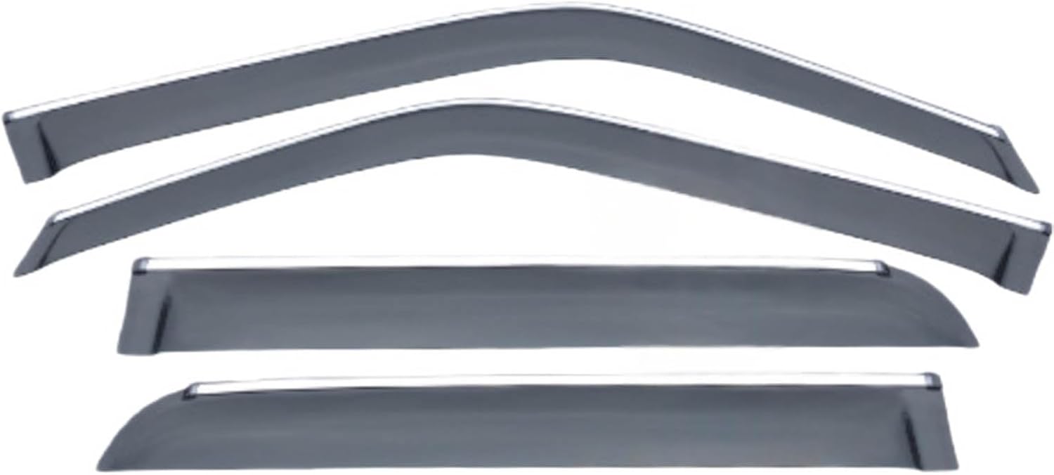 Window Deflectors for Nissan Juke MK1/F15 2010-2018, Sun Rain Guard Window Visors Vent Shades with Bright Stripes Car Accessories