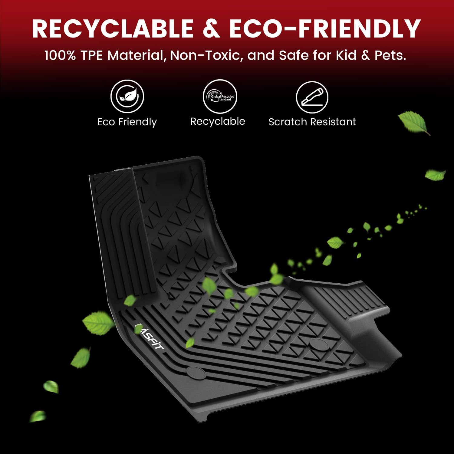 LASFIT Floor Mats & Cargo Liner for BMW IX 2022-2024 2025 2026 xDrive45 xDrive50 xDrive60 M60 M70, All Weather Protection Floor Liners, TPE Car Mat for BMW Accessories 1st & 2nd Row & Trunk Full Set