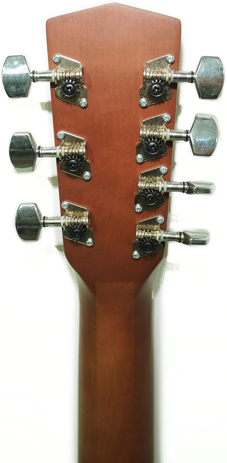 New Acoustic Guitar Seven 7 Strings, Classic Dreadnought Guitar, made in Ukraine by Trembita SunCity Light Natural Wood!