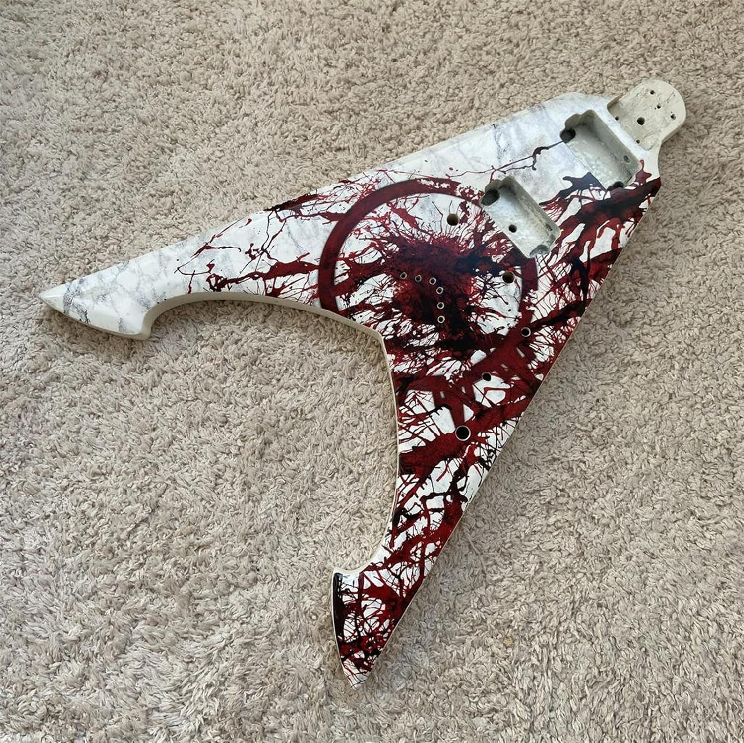 FLFL Electric Guitar Body Beautiful Design Unfinished Guitar Kit