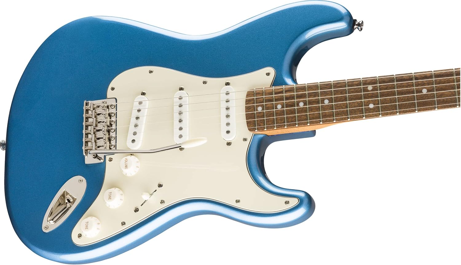 Fender Squier Classic Vibe '60s Stratocaster - Lake Placid Blue Bundle with Gig Bag, Instrument Cable, Tuner, Strap, Strings, Picks, and Austin Bazaar Instructional DVD