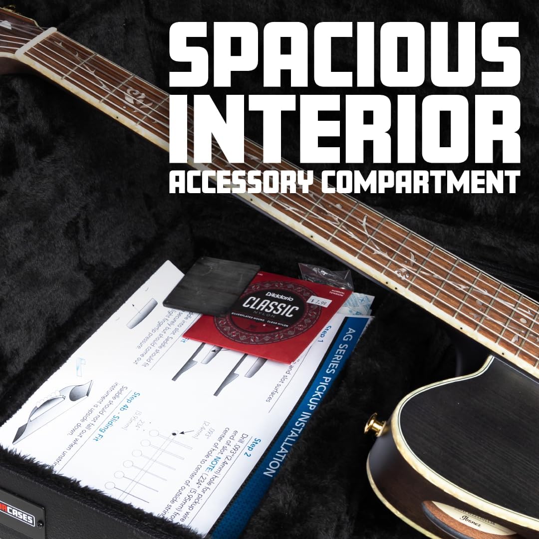 Gator Cases Hard-Shell Wood Case for Standard Electric Guitars, Fits Fender Strat/Tele Style (GWE-ELEC)