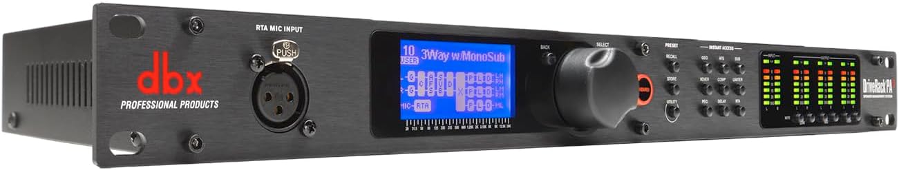 dbx DriveRack PA2 2x6 PA Complete Professional Loudspeaker Management System, Rack Mountable with Android and iOS Control. Black