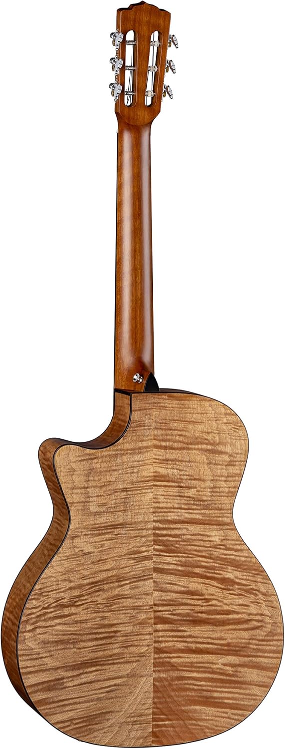 Luna Guitars High Tide Grand Concert Nylon 6 String Acoustic/Electric Guitar, Right, Mahogany (HT EXM NYL)