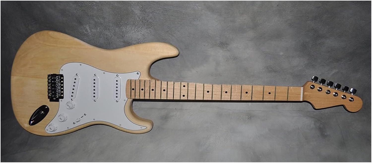 Unfinished Guitar Kit DIY Electric Guitar Kit Thinline Guitar Ash Body Maple Neck 21 FretsTruss Rod Adjust Handmade ​Guitar Body