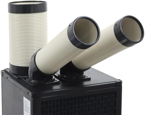 110V Industrial Portable Conditioner Air Flow 550m³/h with Wheels 5L Tank Double Outlet Commercial Spot Cooler Adjustable Air Outlet Ideal for Insititute Workshops Outdoor Events 1100W