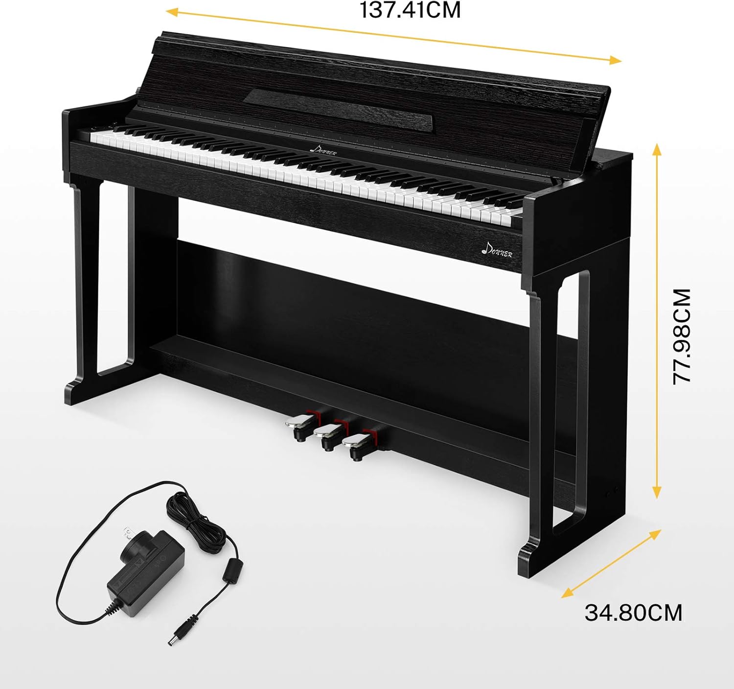 Donner DDP-90 Digital Piano+Donner Adjustable Duet Piano Bench with Storage