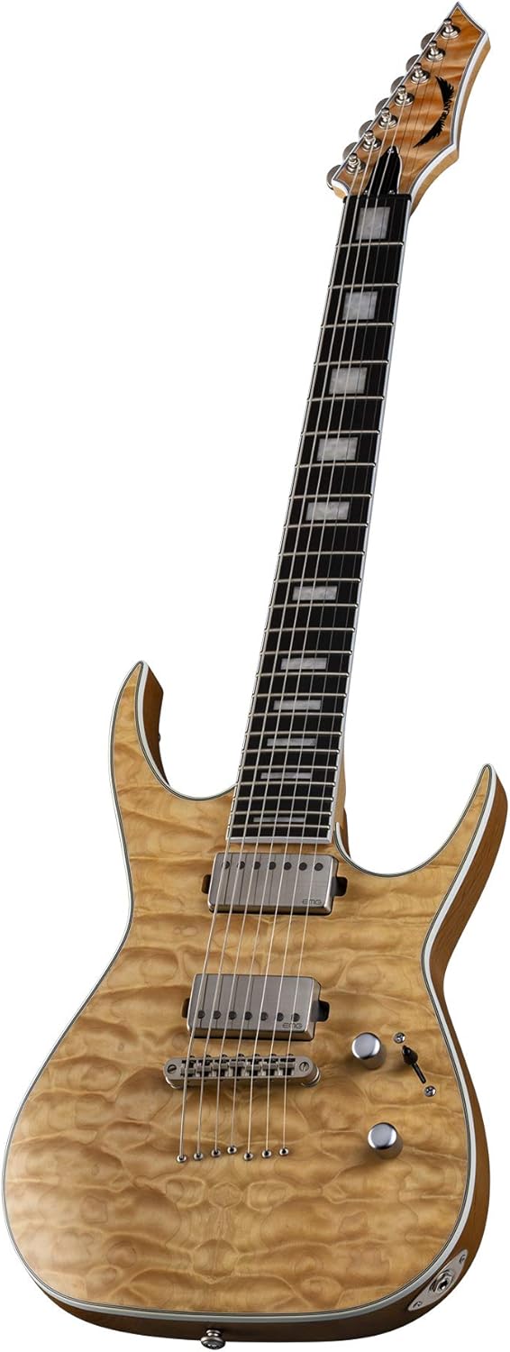 Dean Exile Select 7 String Quilt Top, Satin Natural, Bundle