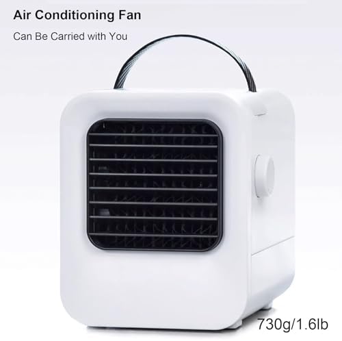 Personal Evaporative Air Cooler, Portable Air Conditioners with 0.13Gal Water Tank, 3 Wind Speeds, Small Swamp Cooler for Room Bedroom Office