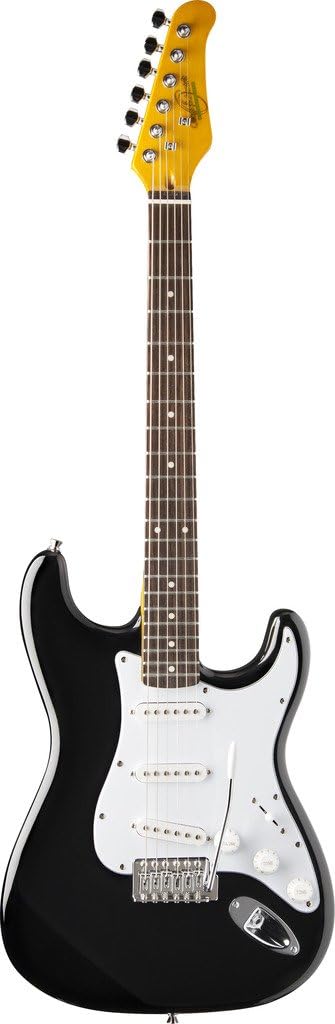 Oscar Schmidt by Washburn Double Cutaway Electric Guitar, Black, OS-300 BK