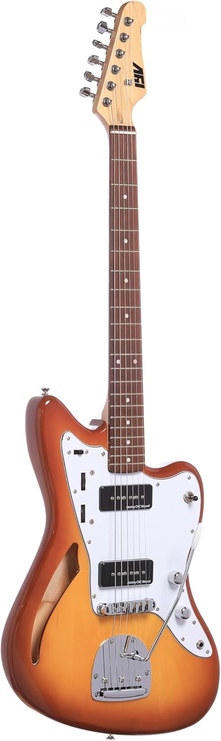 IYV IJG-200 TSB Strat Solid-Body Electric Guitar, Tobacco Sunburst