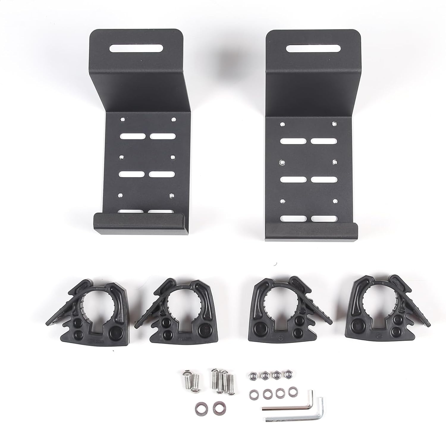 Aunginsy Bed Rail Mount Brackets Compatible with Ford Maverick 2022-2024 2025 Truck Bed Rail Track System Bed Rail Modular Accessory Mount for Shovels, Recovery Boards, Fuel Cans & Other Accessories