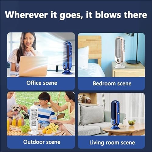 Portable Air Conditioner, Small Air Conditioner Degree Adjustable Charge Large Air Conditioner,Desktop Fan for Home Outdoors(Blue)
