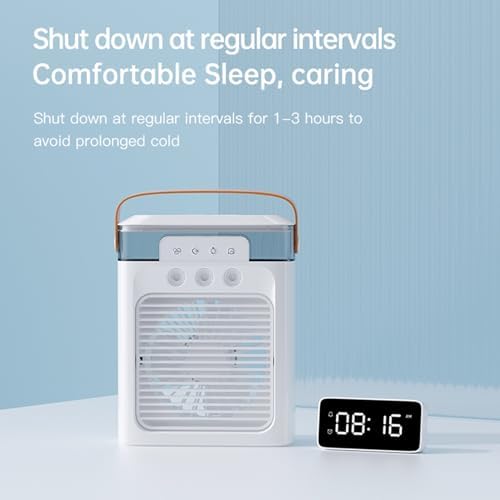 Portable Air Conditioners No Windows, Small Mini Ductless Portable Room Air Conditioner, 3 Wind Speed Portable ac Unit, Air Cooling Fan, 3H Timer Air cooler for Bedroom, Room, Office
